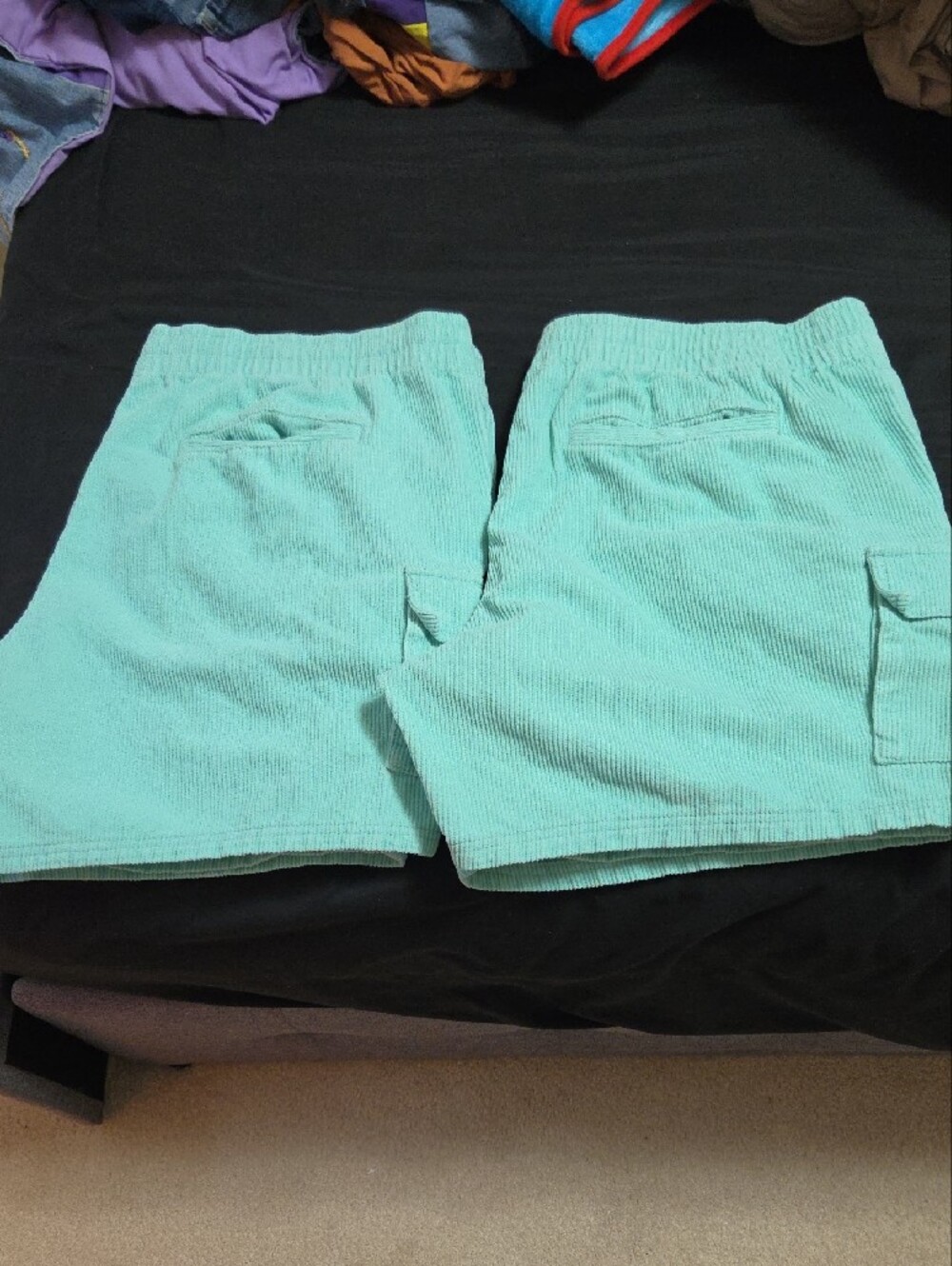 Set Of Mens Mint Green Cargo Shorts with Drawstring